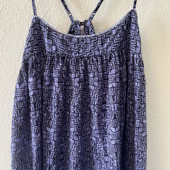 By Anthropologie Savona Slip Dress Sz S Purple Maxi Accent Boho Cotton Blend - Picture 3 of 16